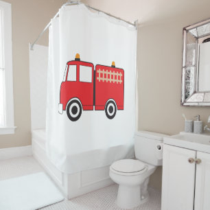 Red Fire Truck Duschvorhang