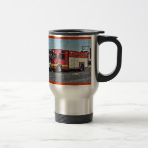 Red Fire Truck Feuerwehrmann's Drinking Tasse