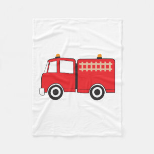 Red Fire Truck Fleecedecke