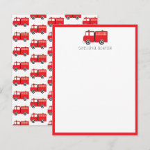 Red Fire Truck Kinder personalisiert