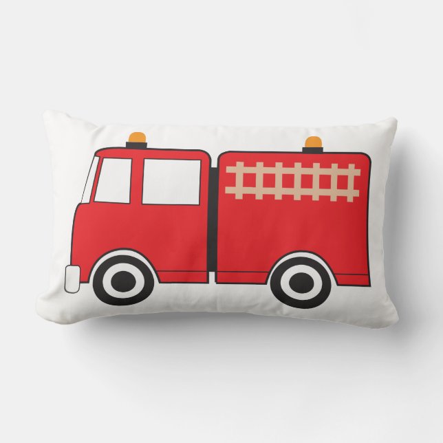 Red Fire Truck Lendenkissen (Vorderseite)