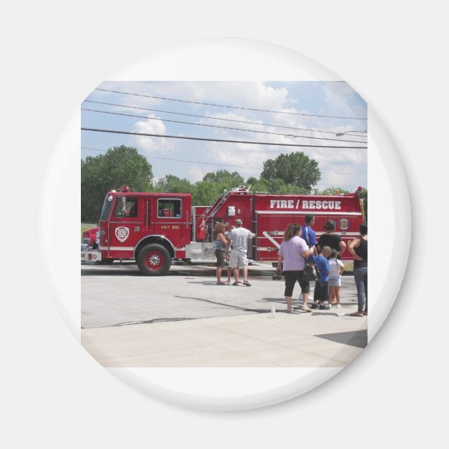 Red Fire Truck Magnet (Vorne)