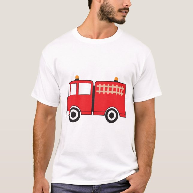 Red Fire Truck T-Shirt (Vorderseite)
