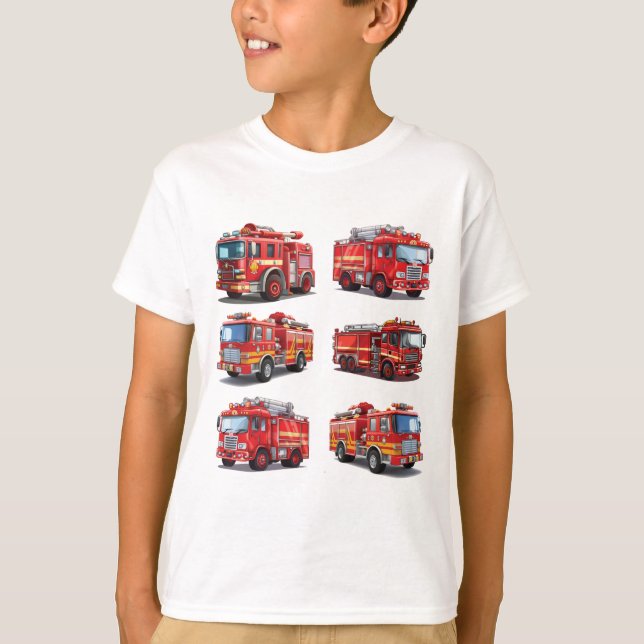Red Fire Truck T-Shirt (Vorderseite)