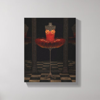 Red Firebird Classic Ballet Tutu Reflektionen Leinwanddruck