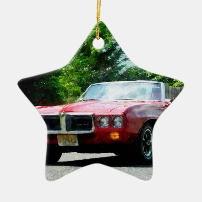 Red Firebird Convertible Keramikornament (Vorne)
