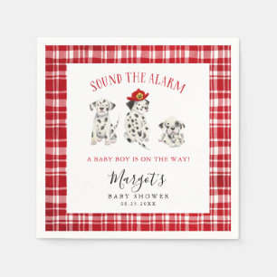 Red Firefighter Puppy Baby Dusche Serviette