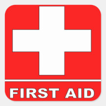 Red First Aid Sign