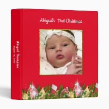 Red First Christmas Kids Foto Binder
