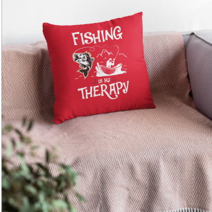 Red Fishing ist mein Therapieruderboot Kissen