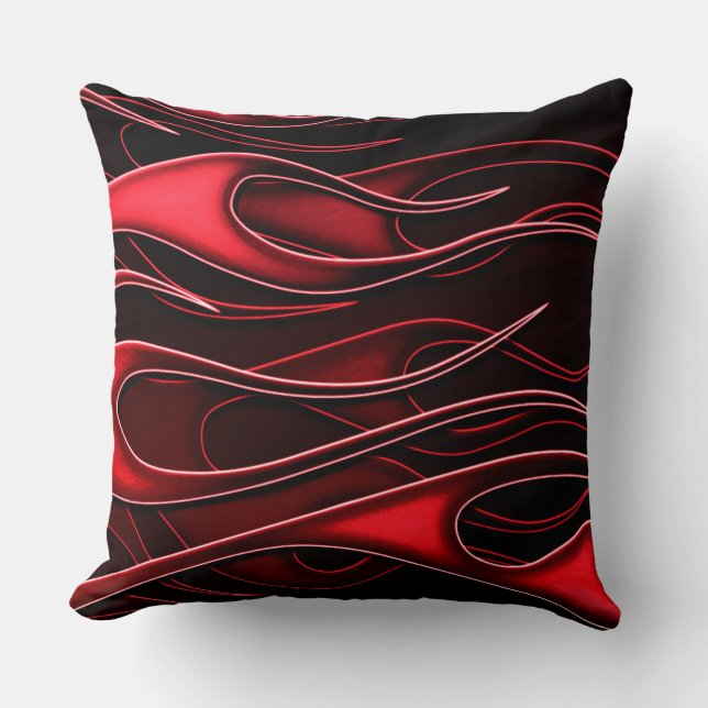 Red Flames Kissen (Vorderseite)