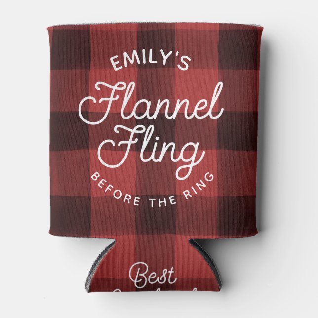 Red Flannel Bachelorett Can Cooler, Future Mrs. Dosenkühler (Vorderseite)