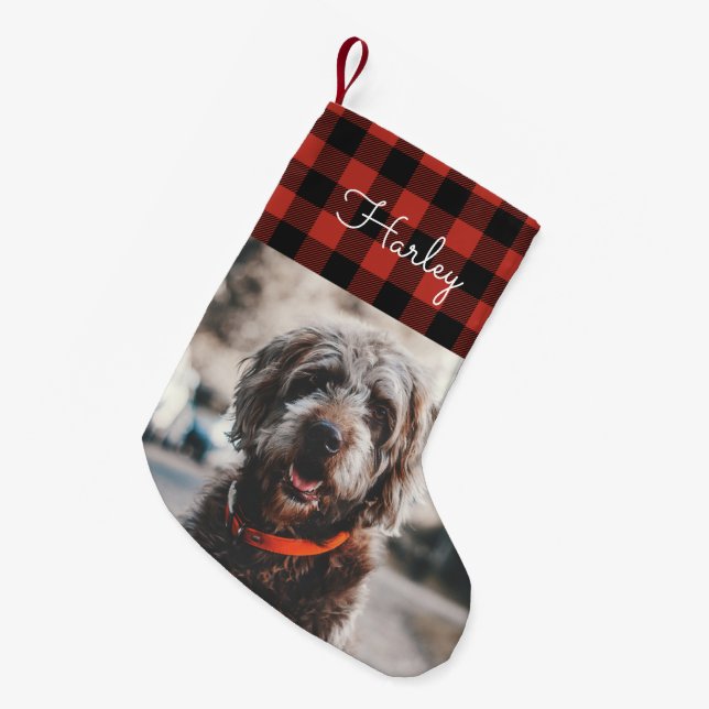 Red Flannel Kleiner Weihnachtsstrumpf (Vorderansicht (hängend))