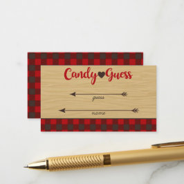Red Flannel Wie viele Candies Game Guards Cards Begleitkarte