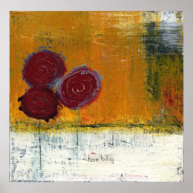 Red Floral Bouquet Art Print von Dan Robertson Poster (Vorne)