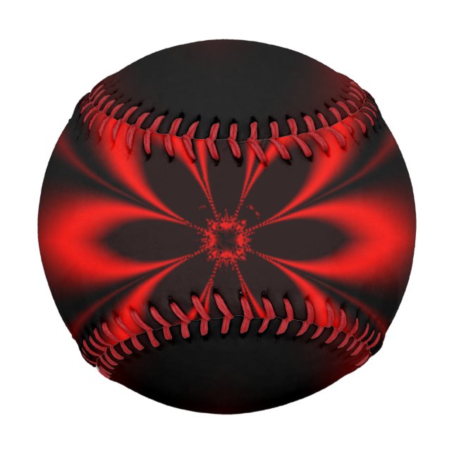 Red Floral Burst Baseball (Rückseite)