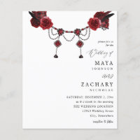 Red Floral & Crystal Wedding