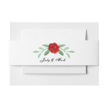 Red Floral Greenery Foliage