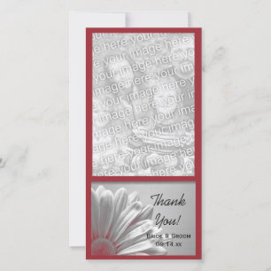 Red Floral Highlights Hochzeit Vielen Dank Dankeskarte