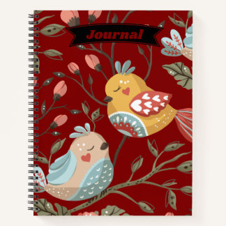 Red Floral Journal Notizbuch