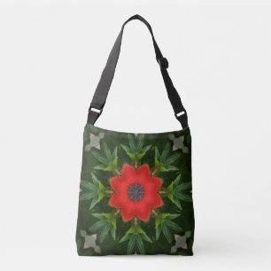 Red Floral Kaleidoskop Tragetaschen Mit Langen Trägern