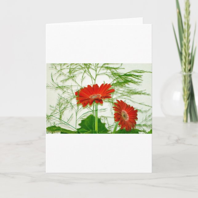 Red Floral Karte (Vorderseite)