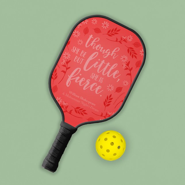 Red Floral Little Aber Fierce William Shakespeare Pickleball Schläger (Von Creator hochgeladen)