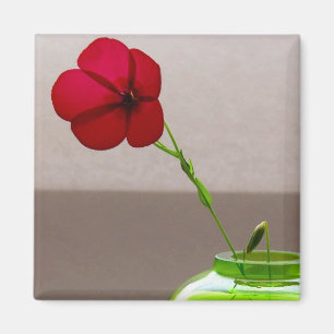 Red Floral Magnet