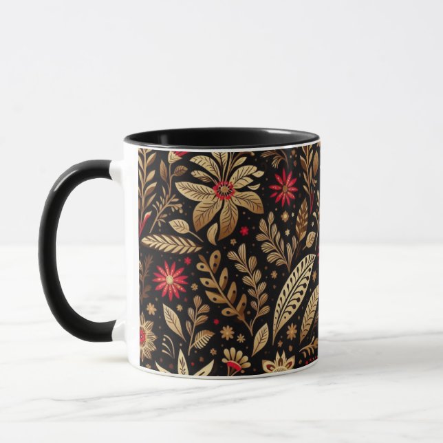 Red Floral Mexiko High Tasse (Links)