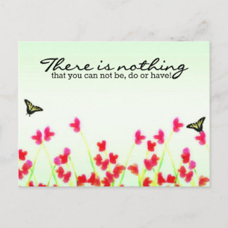 Red Floral - Nichts, was man nicht tun oder haben  Postkarte