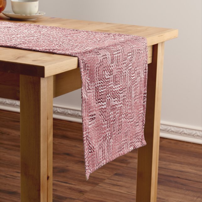 Red Floral Panel Table Runner Kurzer Tischläufer (Beispiel)