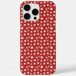 Red Floral Pattern iPhone 16 Pro Max Hülle
