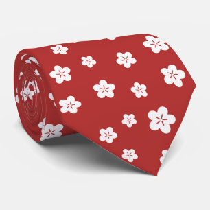 Red Floral Pattern Krawatte