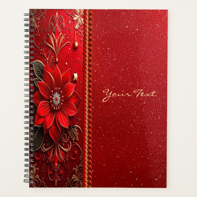 Red Flower Holiday Planner Planer (Vorderseite)