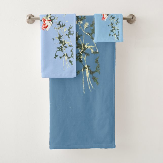 Red flower towel set by megyarsh (Insitu)