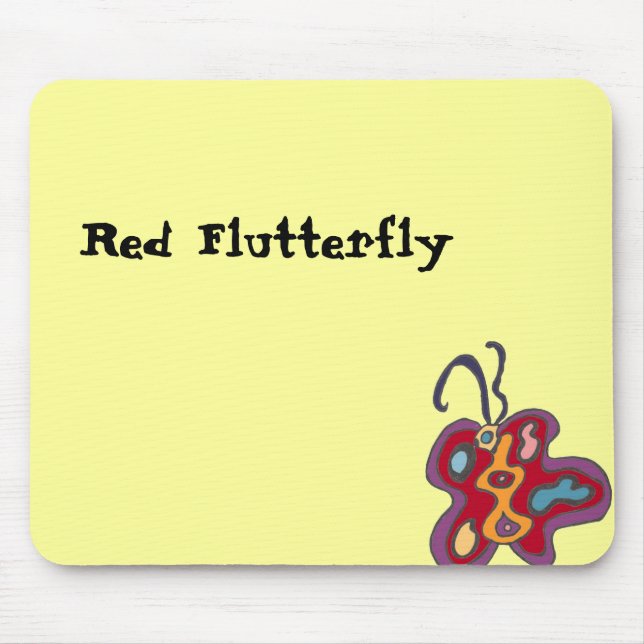 Red Flutterfly Mousepad (Vorne)
