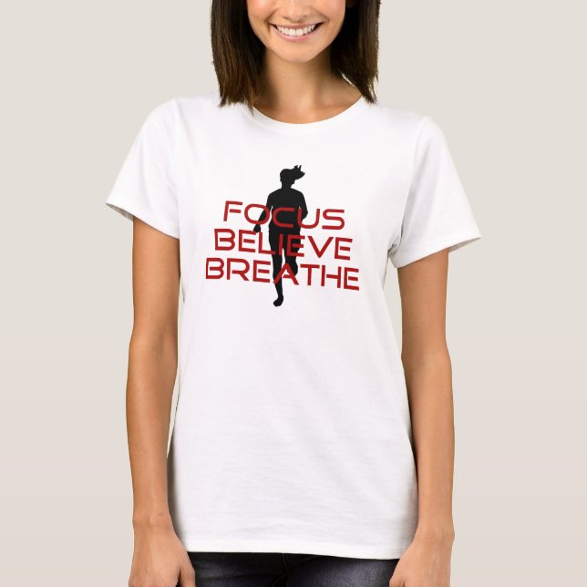 Red Focus Glaube Breathe T-Shirt (Vorderseite)