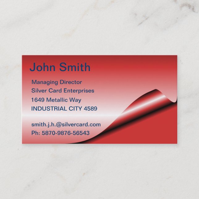 Red Foil Business Cards Visitenkarte (Vorderseite)