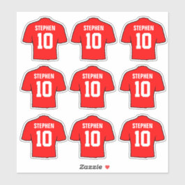 Red Football Shirts Aufkleber