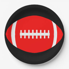 Red Football Team Party oder Banquet Sports Pappteller