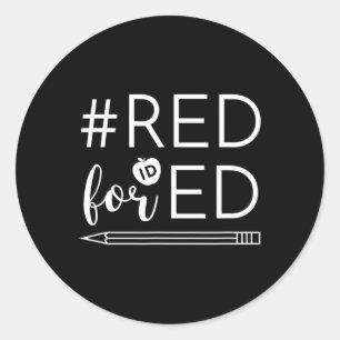 Red for Ed Idaho Public Bildung 5 Runder Aufkleber