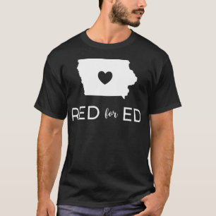 Red for Ed Iowa Doacher Public Bildung T-Shirt