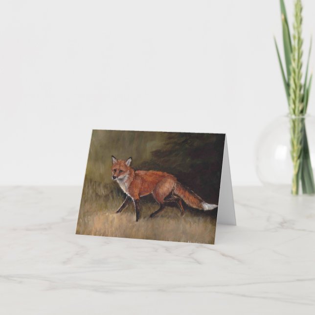 Red Fox Art Note Card Karte (Vorderseite)
