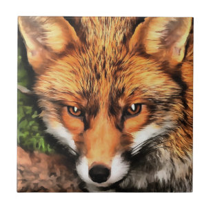Red Fox Beautiful Wildlife Art Fliese