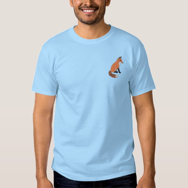 Red Fox Besticktes T-Shirt (Vorderseite)
