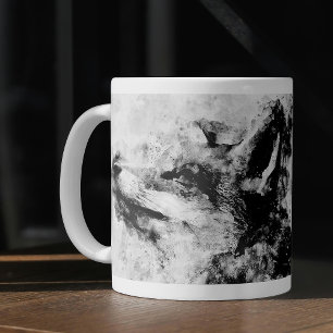 Red Fox Black and White Watercolor 01 Kaffeetasse