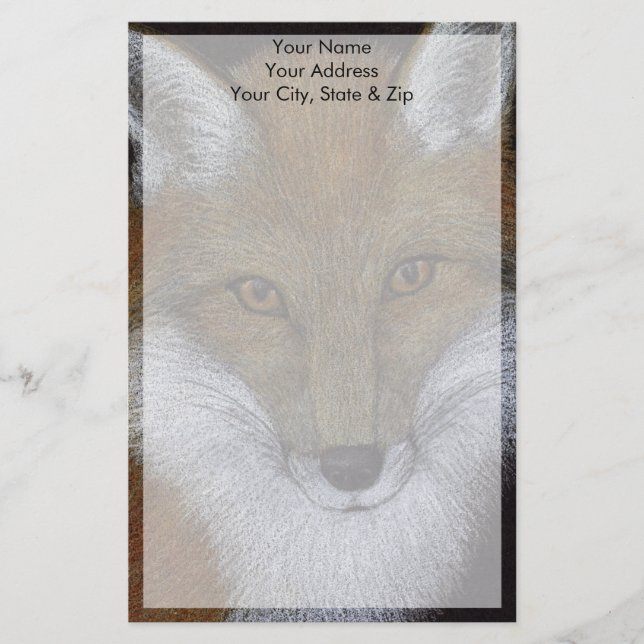 Red Fox Briefpapier (Vorderseite)