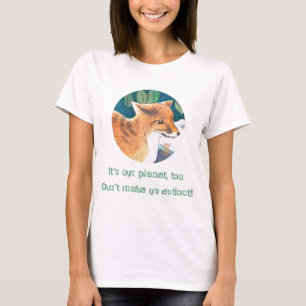 Red Fox "C'est aussi ma planète !" T-shirt