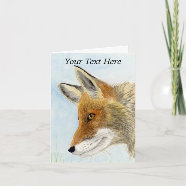 Red Fox Dankeskarte (Vorderseite)