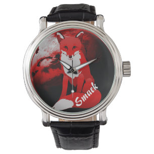 Red Fox Design Personalisiert Unisex Wrist Watch Armbanduhr